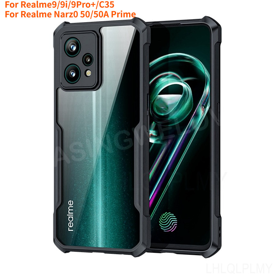 เคสโทรศัพท์สําหรับRealme 9 9i 9 Pro + C35 4G 5G Realme Narzo 50 50A Prime 50i C53 4G 5GอะคริลิคClearป้องกันกันกระแทกปลอกปกหลัง