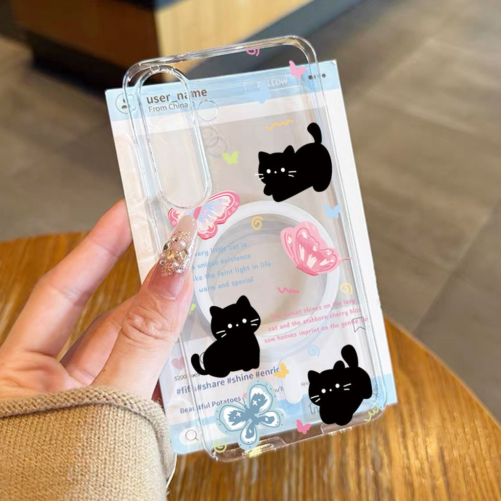 เคส ชาร์จไร้สาย ลายน่ารัก สำหรับ Samsung A57 A37 A07 A17 A06 A16 A26 A36 A56 A55 S26 S25 S24 S23 Ultra S25Fe S24Fe S23Fe