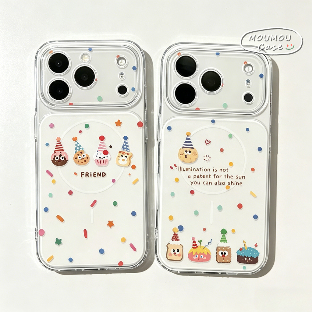 สําหรับ IPhone 16 17 15 12 11 13 14 Pro Max 17air 16 15 Plus น่ารักขนมหวาน Ultra Thin Matte ปกอ่อน