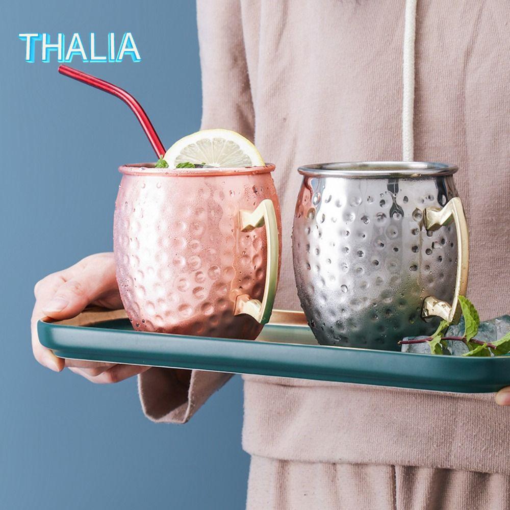 ไทยลีอา‌ Hammer Point Cup, Moscow Mule 500ml ถ้วยแก้ว,พร้อมที่จับตอกหมุดที่แข็งแกร่ง Smooth Handcraf