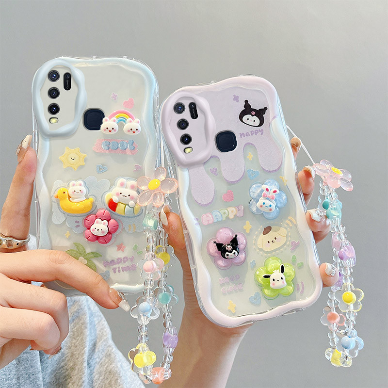 เคส Vivo Y50/ Y30 4G / 1935 / 1938 / V1965A/ Y30i TPU เคส BBNYGZ1 ซองมือถือแอนิเมชัน 3D มิตน่ารัก พร้อมสายคล้องมือสุดประณีต