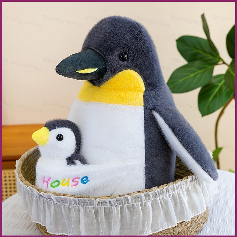 YT4 น่ารักจําลองแม่เด็กเพนกวิน Plushie ตุ๊กตา Companion สําหรับ Ocean Park
