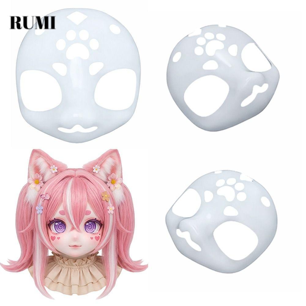 รูมิ‌ Kigurumi Base Beast Skull , สัตว์คอสเพลย์หัวแมว Skull , Kawaii พลาสติก DIY Furry อะนิเมะปาร์ตี