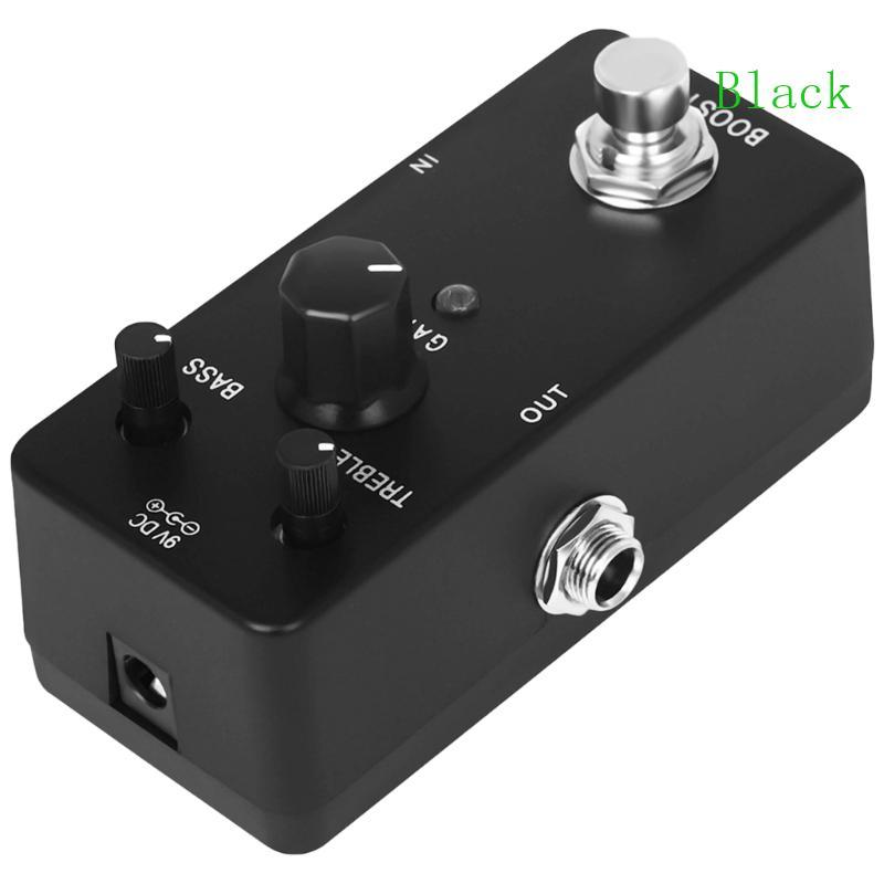 สีดํากีตาร์ส่วนกีตาร์ Booster Pedal สองส่วนอุปกรณ์ Pedalboard True Bypass Booster กีตาร์ไฟฟ้า P