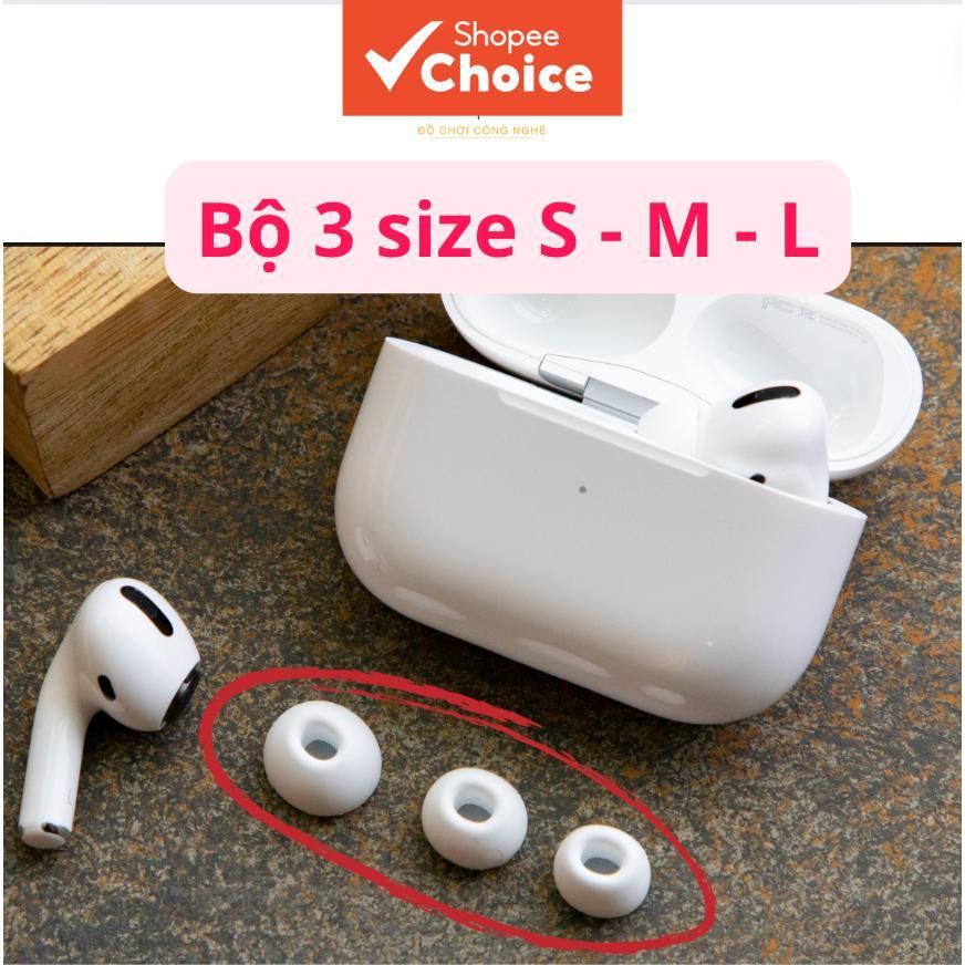 จุกหูฟังซิลิโคนนุ่มสําหรับ AirPods Pro ฝาครอบไร้สายชุดหูฟัง S M L 1 คู่