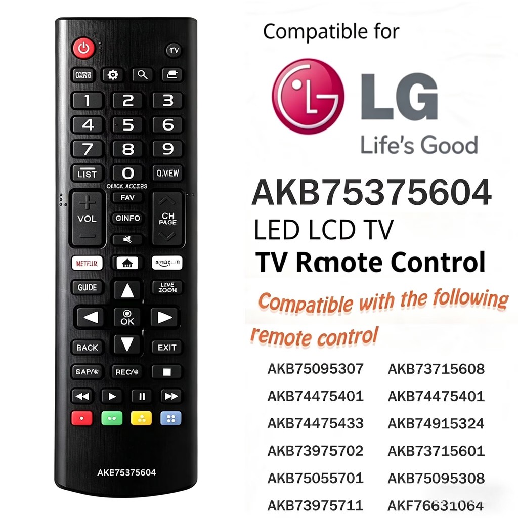 รีโมทคอนโทรลสากลสําหรับ LG สมาร์ททีวี LG ทุกรุ่น LCD LED 3D HDTV TV AKB75375604 ลูกชาย75095307 43UK6090PUA รีโมทคอนโทรลสากล