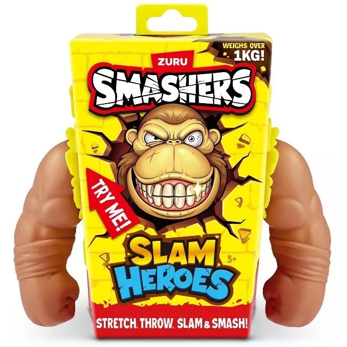 ZURU Smashers Slam Heroes Brown Gorilla Stretching Figure Toy