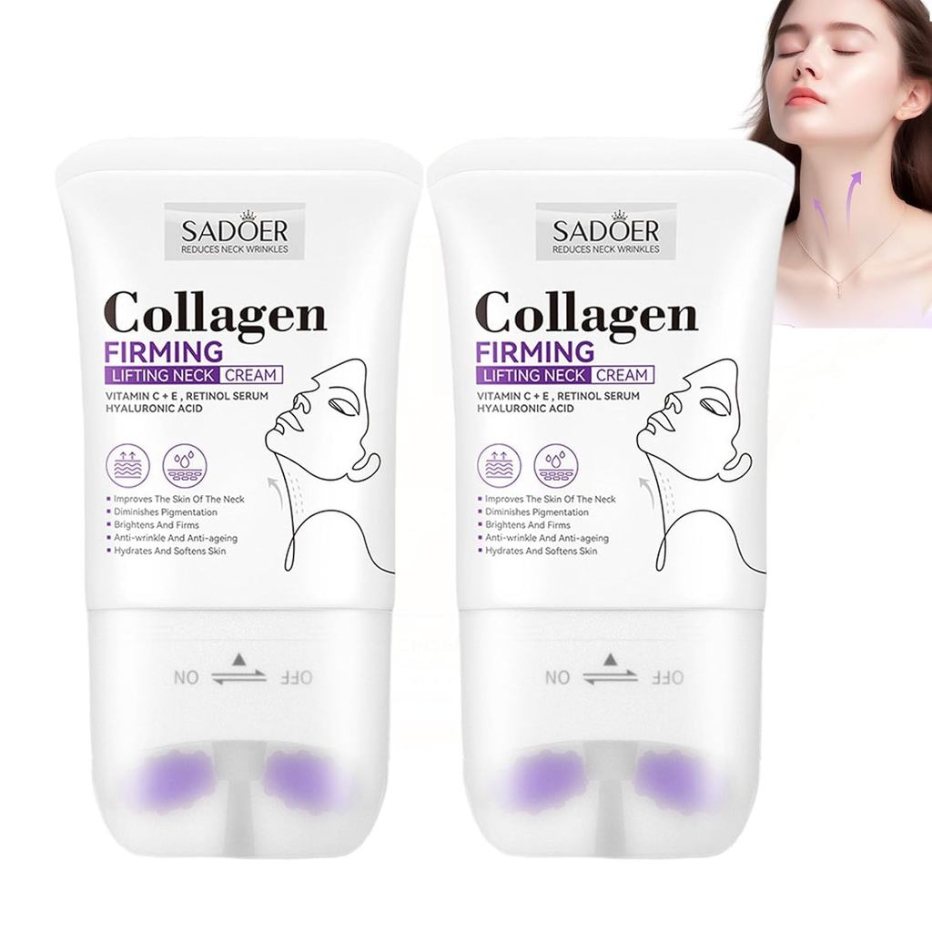 Sadoer Neck Collagen Cream - Collagen Firming Lifting Neck Cream, Sadoer Face & Neck Collagen Cream,