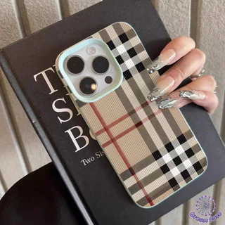 เคสผิวหนัง ลวดลายสก็อต แมท เรียบหรู สไตล์คลาสสิก สำหรับ IPhone 13 17 Air 15 11 16 12 14 Pro Max XR X XS 7 16 8 Plus