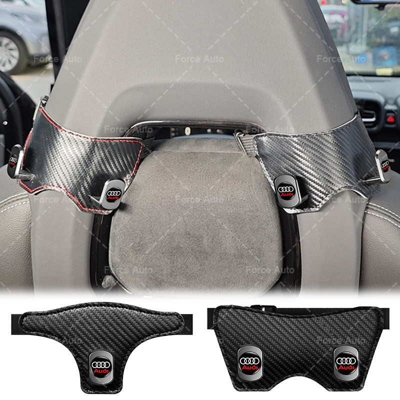 1/2pcs รถแบบบูรณาการที่นั่ง Dual Hook รถพนักพิงสําหรับ Audi A4 B8 A3 8P 8V S3 A5 A6 S6 C6 Q5 A8 R8 B