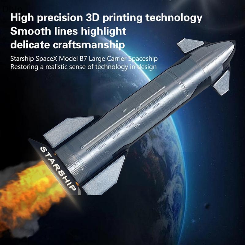 [Dhin] Premium Starship Model Space X Starship Model Space Vehicle Desk Decorative ของเล่นสะสมเด็กขอ
