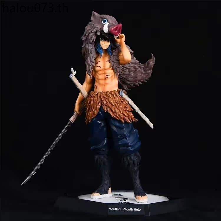 พร้อมสต็อก Premium Edition Anime Demon Slayer GK Mouth Ping Inosuke Pig Head Standing Boxed Figure M