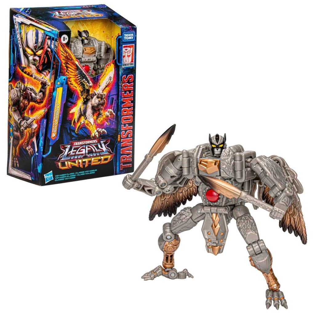 ในสต็อก) Hasbro Transformers Toys Handed-up Joint V-Class Flying Dog Silver Sword Lightning Warriors