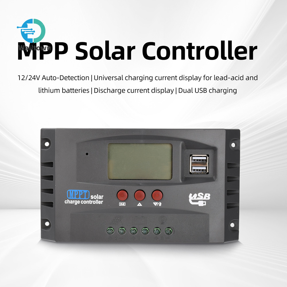 12 V/24 V 30A 60A 100A MPPT Solar Controller LCD Solar Charge Controller รองรับตะกั่วกรด/ลิเธียม/LFP