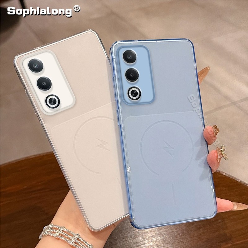 แฟชั่นสําหรับ OPPO A3 Pro A80 K12X CPH2639 CPH2667 PKD130 ซิลิโคนใสสีซิลิโคนอ่อนนุ่มบางเฉียบกลับฝาคร