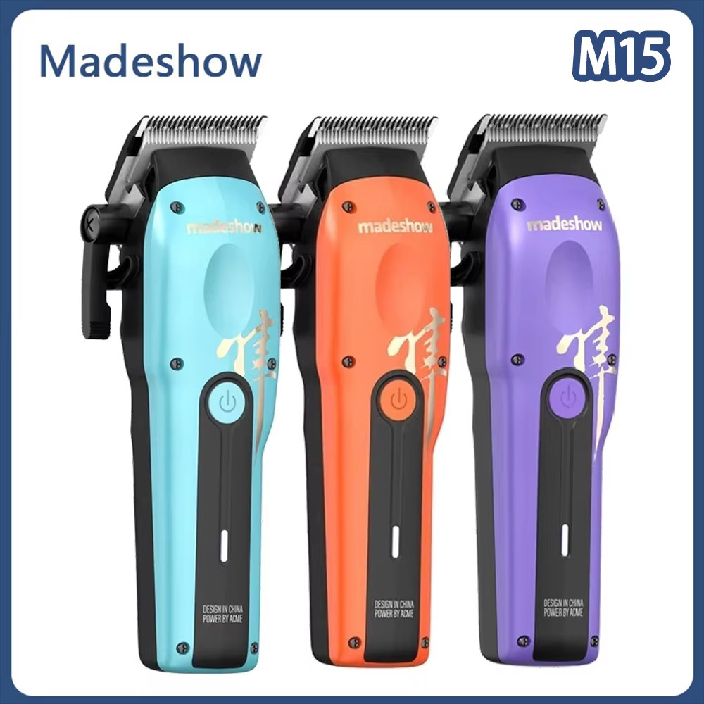 Madeshow รุ่น M15 / M16 ผม Clipper ไทเทเนียมเซรามิคใบมีด 210 นาที High-Endurance Professional ตัดผมไ