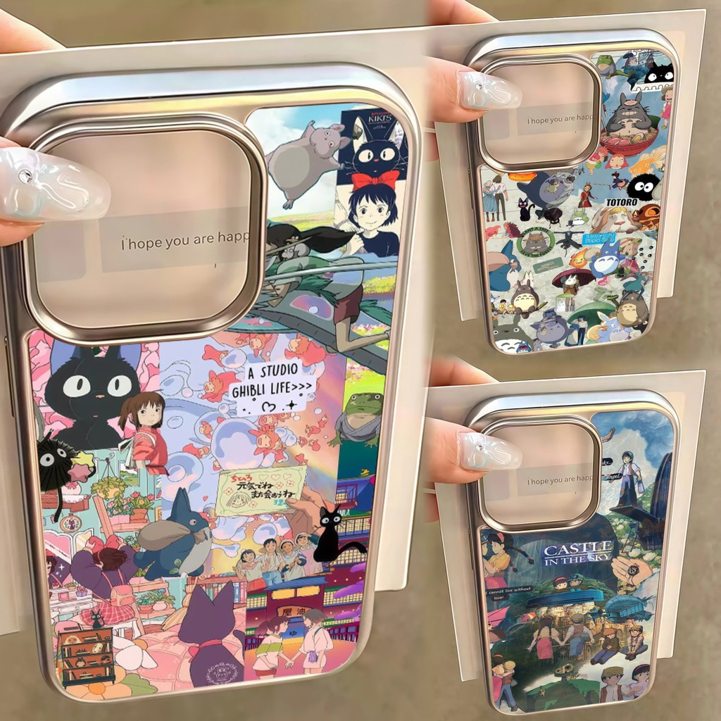 เคสไอโฟน11 ภาพประกอบอนิเมะโดยมิยาซากิ ฮายาโอะ For IPhone 17 13 16 15 12 14 Pro Max Case XR 7Plus X 16 14 15 Plus XS Max