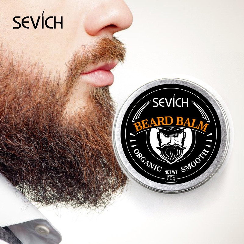 sevich ยี่ห้อ ใหม่ 30g/60g ผู้ชาย Beard Care ครีม Moisturizing Smooth Beard ครีม Moustache น้ํามัน B