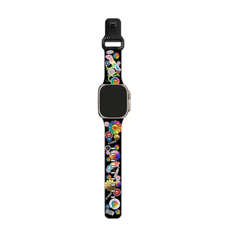 JapanTMKK ดอกทานตะวันคุณภาพสูง Takashi Murakami สาย TPU สําหรับ iPhone WATCH สกุลเงิน 38/40/41/42/44 มม.45 มม.49 มม.