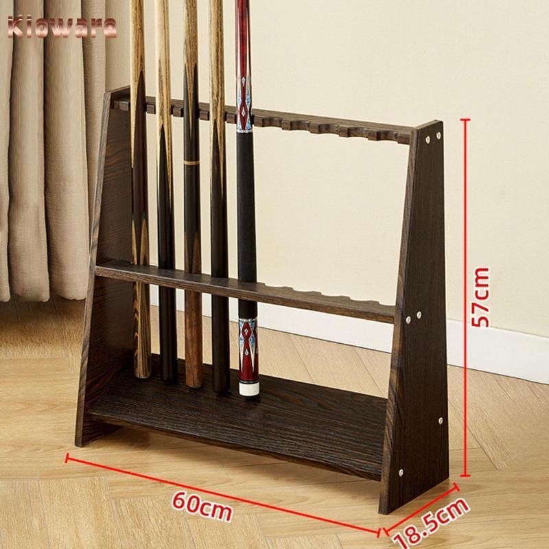 Klware ชั้นวางคิวบิลเลียดไม้ที่ทันสมัย พร้อม 10 ช่องสำหรับเก็บ cue