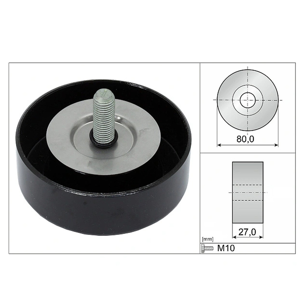 ลูกรอกสายพานหน้าเครื่อง 80MM KIA GRAND CARNIVAL SORENTO SPORTAGE STARIA TUCSON D4HA 2.0 D4HB 2.2