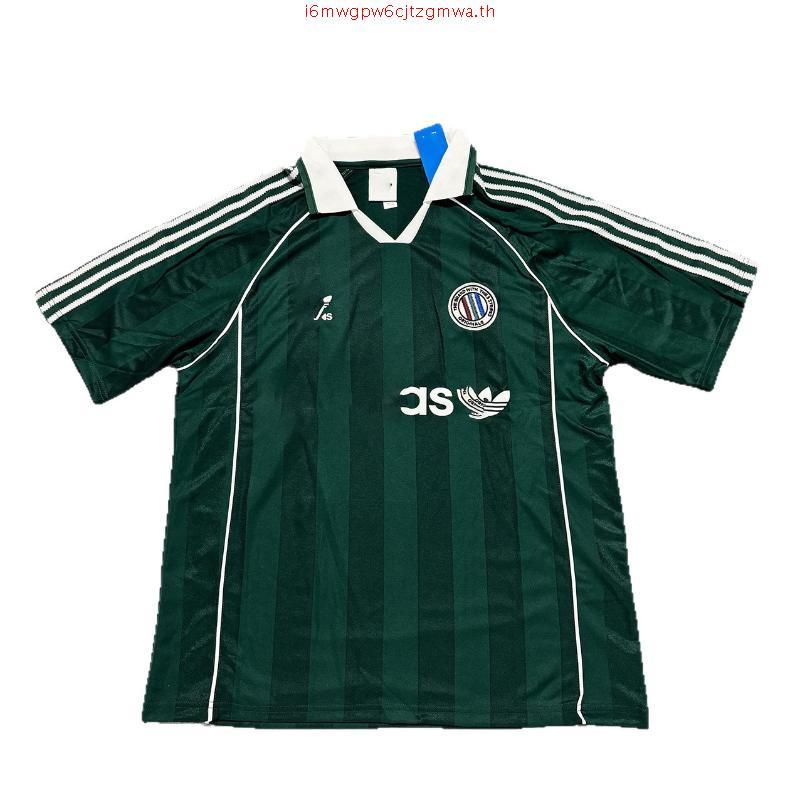 สินค้าพร้อม100%  Originals Mens Retro Striped Athletic Short Sve Cotton Crew Neck T-Shirt IU2341