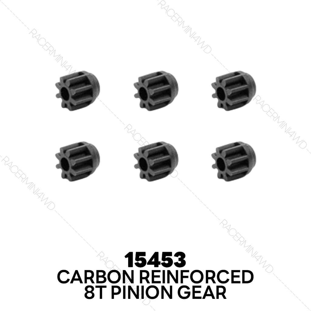 TAMIYA 15453 Mini 4WD Carbon Reinforced 8T Pinion Gear (6pcs.)