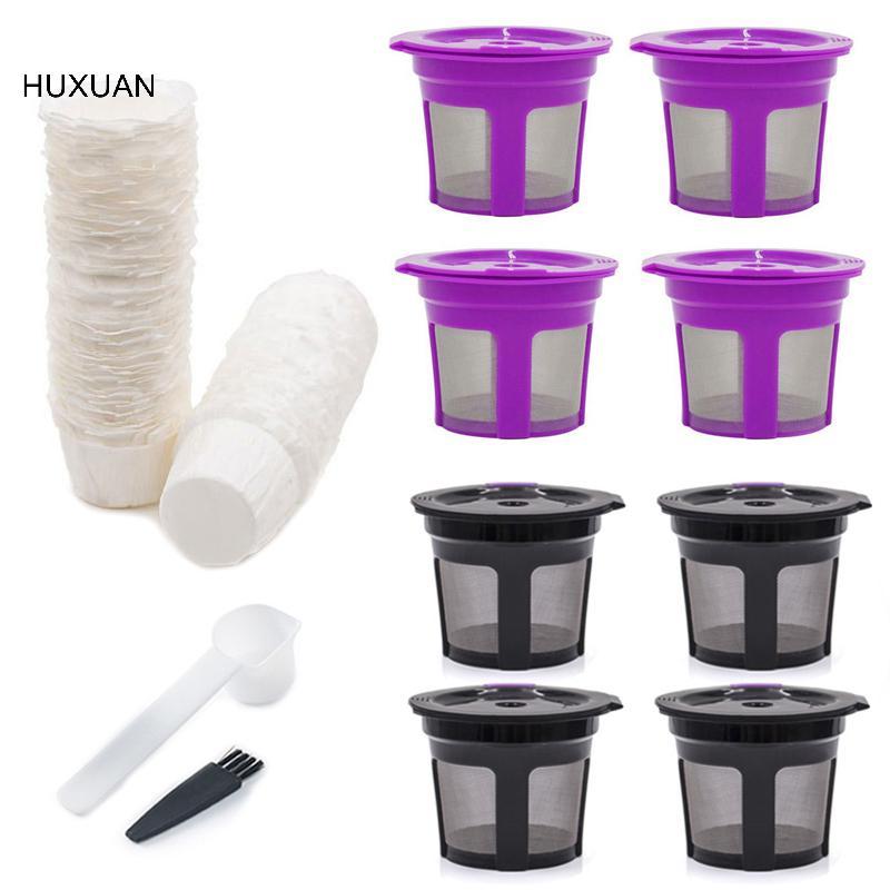 HUXUAN กระดาษทิ้งกระดาษกรองกาแฟสําหรับ Keurig Reusable K ถ้วยสําหรับเครื่องชงกาแฟ Keurig Universal F