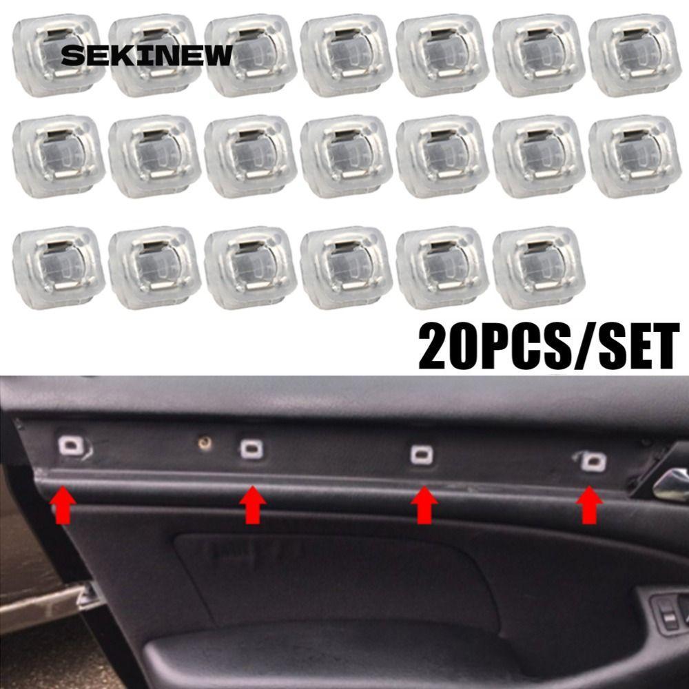 SEKINEW 40 ชิ้นรถประตู Snap, พลาสติกเปลี่ยนภายในหัวเข็มขัด, Retainers Grommets Dash Trim Moulding คล