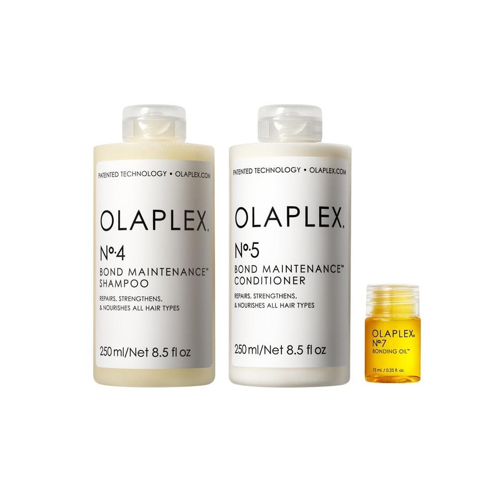 Olaplex Wash and Shine Hair Kit: No. 4, 5, 7, Shampoo & Conditioner Set | Cleanse, Hydrate, & Contro