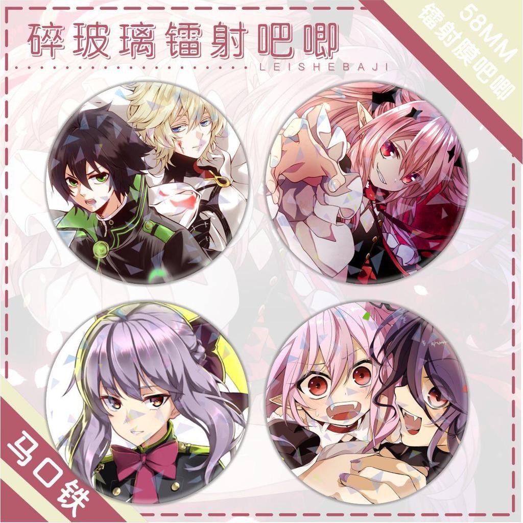 Bar Badge Seraph of the End Anime Hundred Nights Yuichiro Cru Tinplate เข็มกลัดกระเป๋านักเรียนจี้