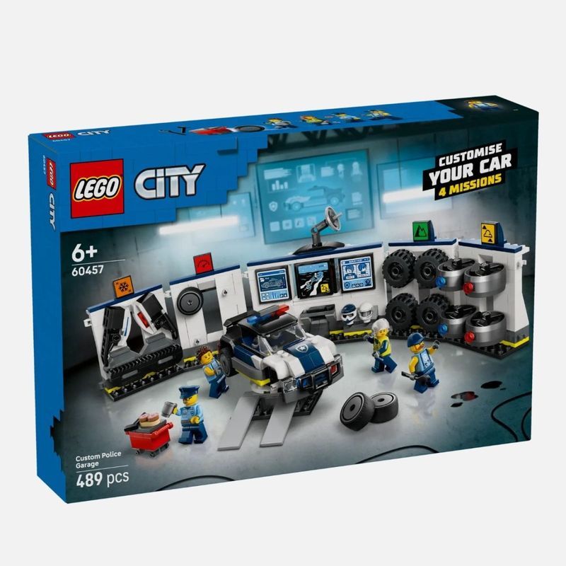 LEGO LEGO 60457 City Series รถตํารวจที่กําหนดเองโรงรถบล็อกตัวต่อของเล่น
