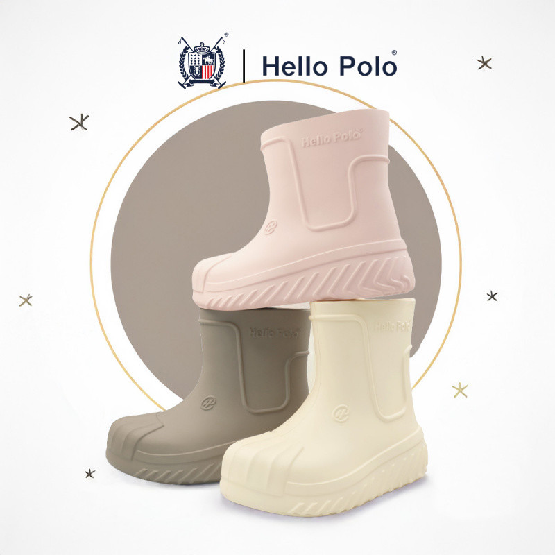 Hello Polo รุ่น HP8029 รองเท้าบูทกันฝน รองเท้าบูทบูทกันน้ำ รองเท้ายางeva กันน้ำ แฟชั่น สำหรับวันฝนตก Size 36-41