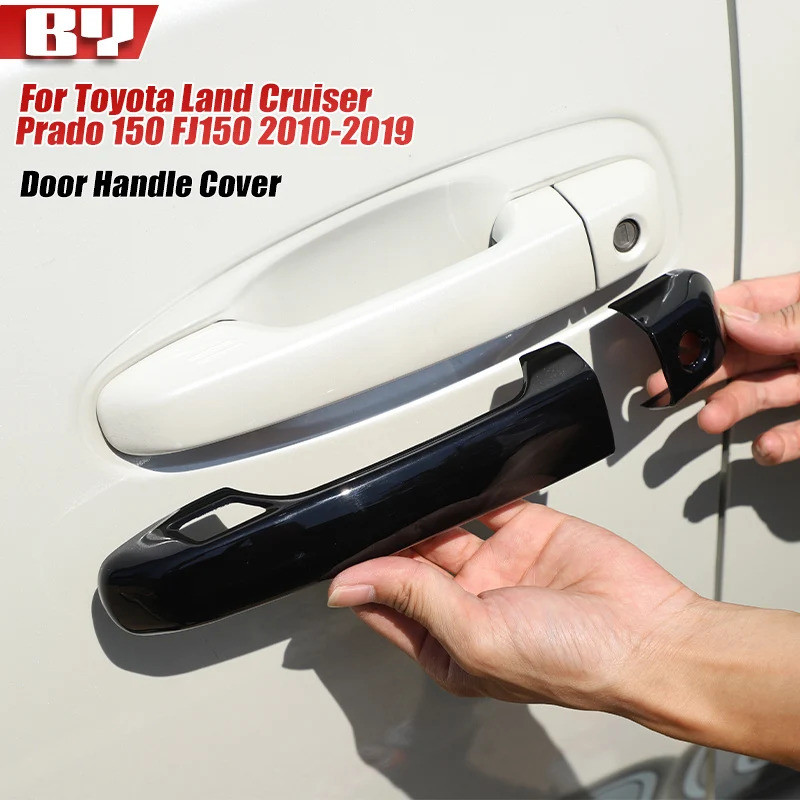 สําหรับ Toyota Prado 150 Land Cruiser Prado J150 2010 - 2019 LC150 LC200 ABS Gloss สีดํามือจับประตู 