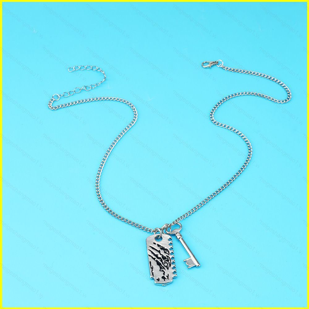 MG1 Caleb Otome Game Apple Necklace with Bone Tag Pendant - Elegant Chain