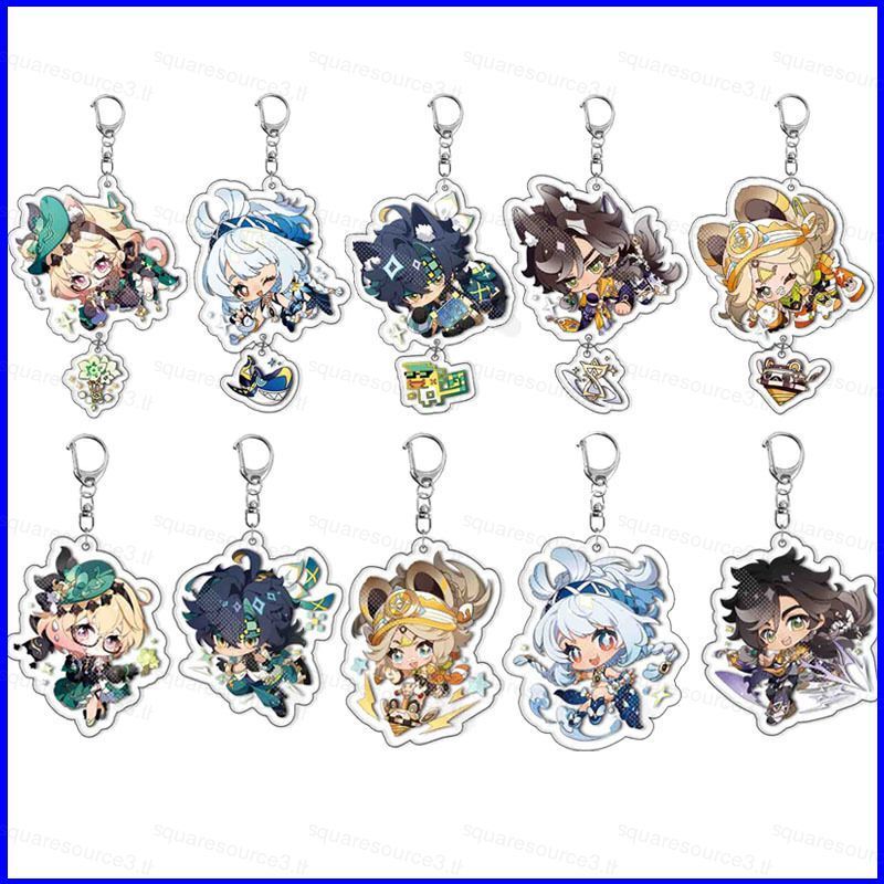 Genshin Impact Kachina อะคริลิคพวงกุญแจกระเป๋าเป้สะพายหลังจี้อะนิเมะอุปกรณ์ต่อพ่วง Mulani อุปกรณ์เสร