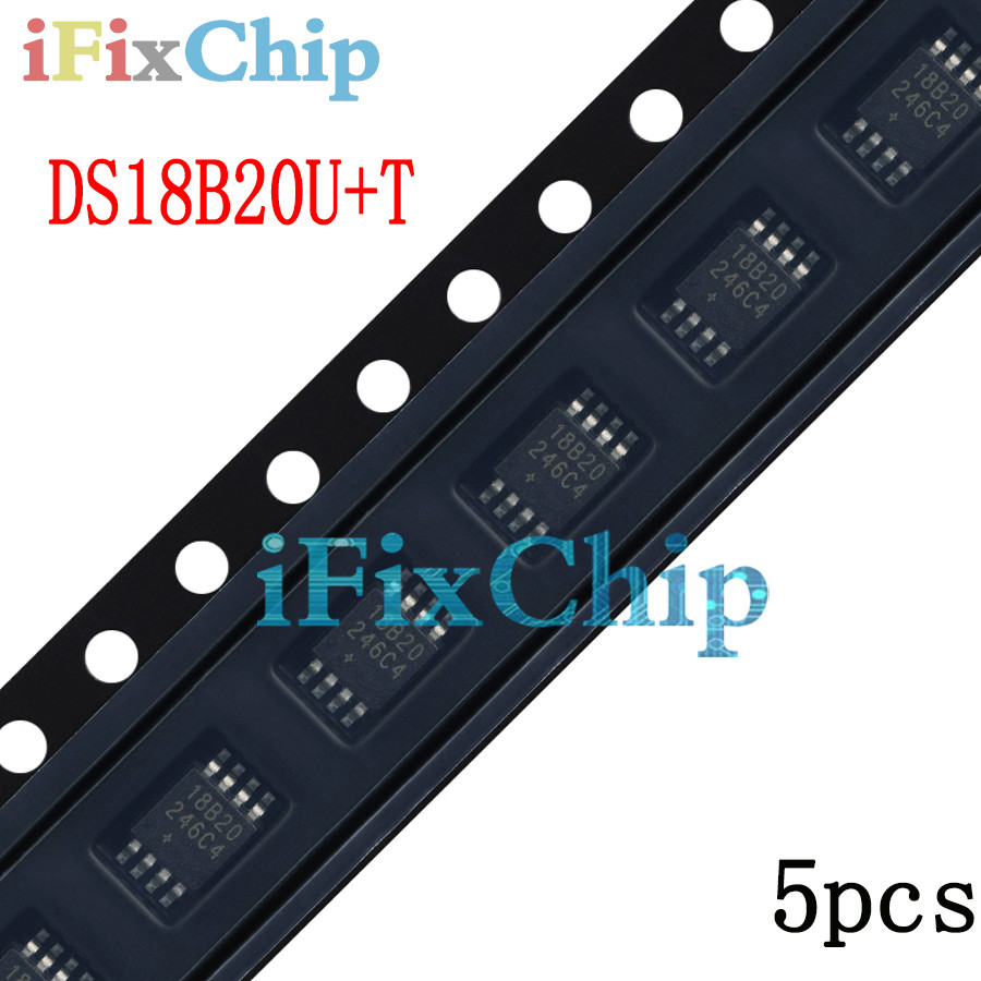 5pcs ยี่ห้อใหม่ DS18B20U MSOP8 DS18B20 18B20 MSOP-8 18B20U SOP DS18B20U + T DS18B20U + TR