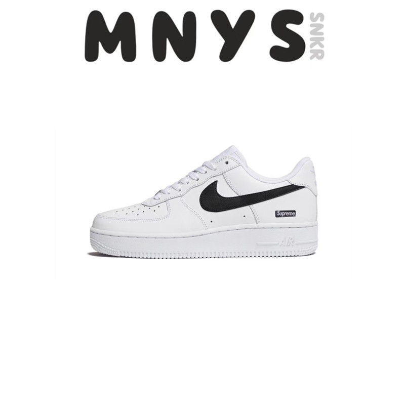2025 New Release Supreme x Air Force 1 Low Joint Name Board Shoes AF1 รองเท้าผ้าใบลําลอง
