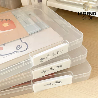 [สินค้าพร้อมส่ง] กล่องเก็บเอกสาร A4/A5 กล่องเอกสารพลาสติก กล่องใส่เอกสาร กล่องเครื่องเขียน ง่ายต่อการพกพา