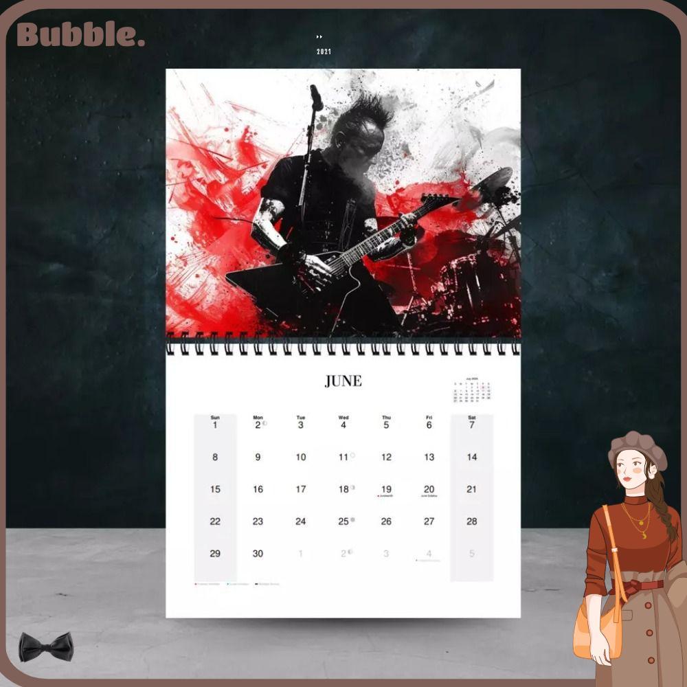 BUBBLE Punk Art Calendar, ปฏิทิน Paper 2025, ปฏิทิน Organiser รายวันแบบแขวนสร้างสรรค์
