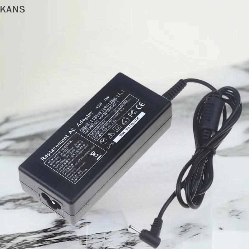 Kans 1 ชิ้นแล็ปท็อปอะแดปเตอร์ชาร์จไฟ 19 โวลต์ 2.37A 45 วัตต์ 3.0*1.1 มม.AC สําหรับ Acer A13-045N2A S