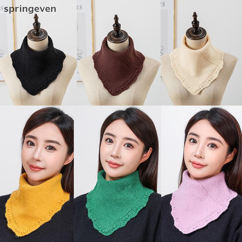 Springeven ผู้หญิงฤดูหนาวถักลูกไม้แหวนผ้าพันคอกลางแจ้ง Warm คอเต่าคออุ่นที่ถอดออกได้ฤดูหนาว Windproo