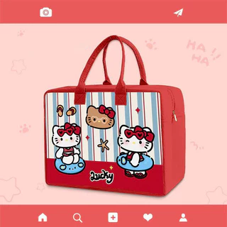 ⭐ส่งจากประเทศไทย⭐กระเป๋าเก็บกระเป๋าเดินทางความจุขนาดใหญ่กลิ้งกระเป๋าเดินทางสักหลาดเดินทางการ์ตูน