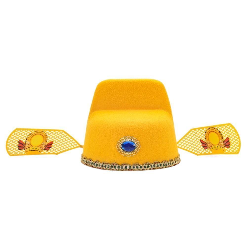 Gourmetdelight สไตล์จีนหมวกผู้หญิง Cabridegroom หมวกคอสเพลย์เครื่องแต่งกายโบราณ Antiquity น่ารัก Opera หมวกวัฒนธรรมจีนสีดําหมวกผ้ากอซ - รูปที่ 3