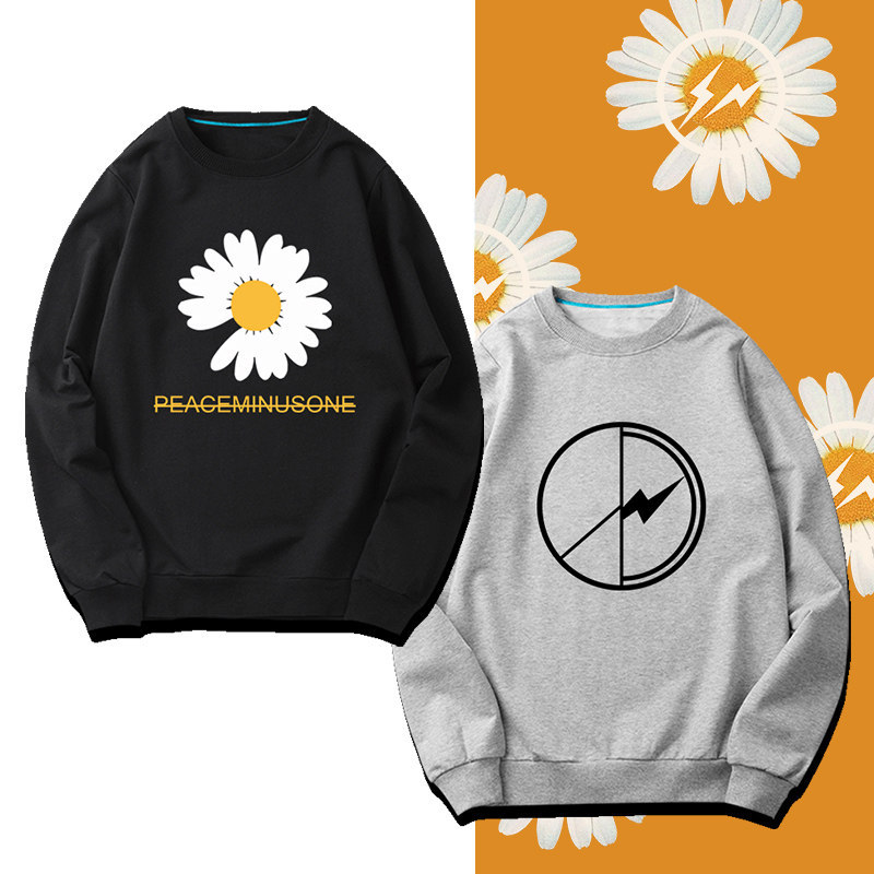 [คลังสินค้าพร้อมจัดส่งฟรี] Kwon Ji-Dragon GD Daisy เสื้อกันหนาวผู้ชายผู้หญิงรอบคอPullover Hiroshi Fu