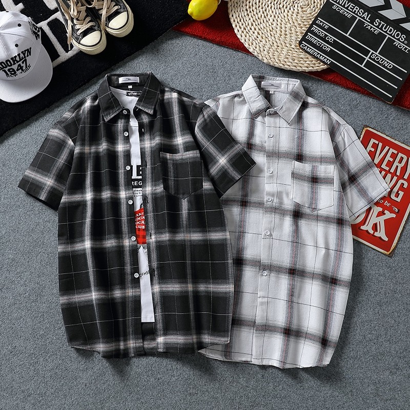 เสื้อดำคอปก เสื้อยืดแขนสั้นผ้าชายผ้าใยสังเคราะห์มีสองสี M-3XLเทศกาลสงกรานต์
