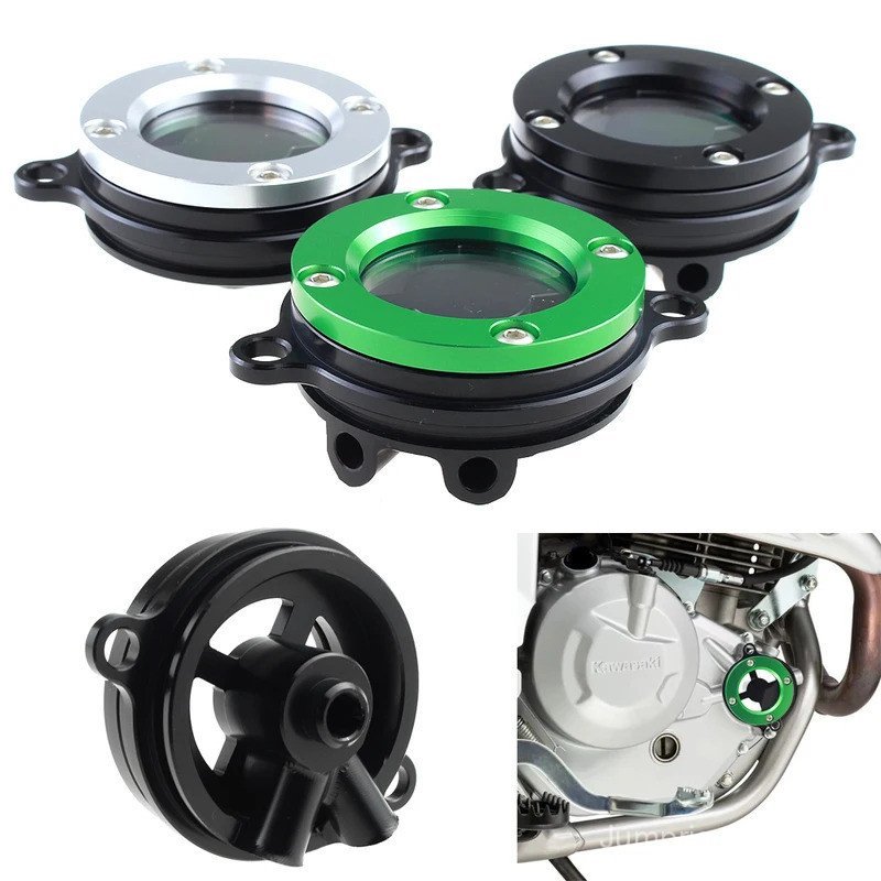 โปร่งใสสําหรับ Kawasaki KLX230 KLX230R 230RS 2021-2025 เครื่องยนต์กรองน้ํามันฝาครอบอุปกรณ์เสริมรถจัก