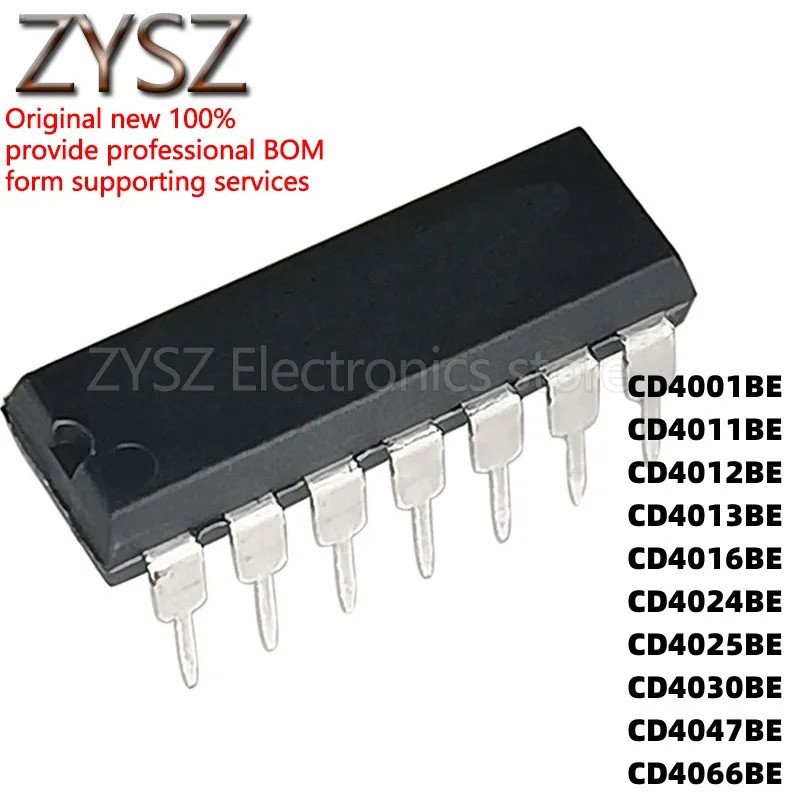 5pcs CD4001BE CD4011BE CD4030BE CD4012BE CD4025BE CD4013BE CD4024BE CD4016BE CD4066BE CD4047BE DIP14