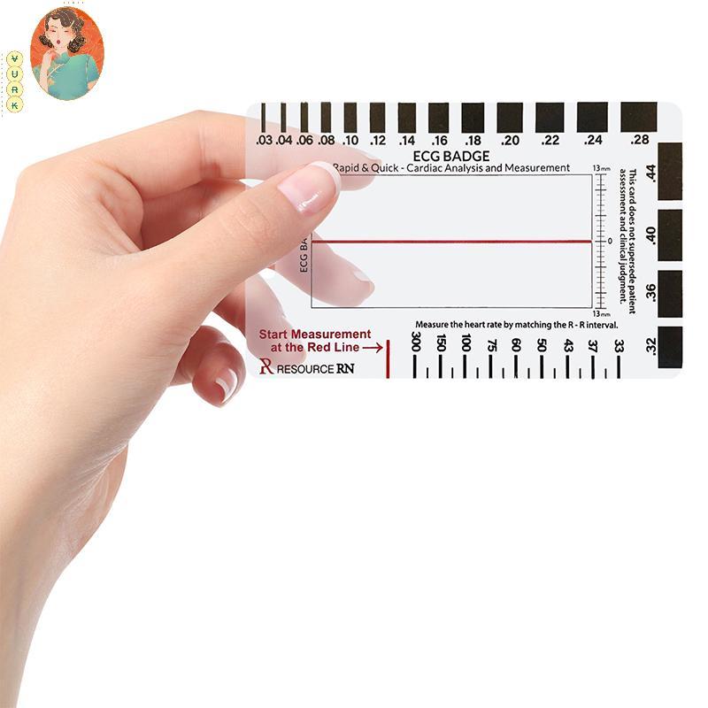 [VURK] Ecg 7 Step Ruler 7 Step Scale สําหรับ Ecg สังเกตแบบพกพาโปร่งใส 7step ไม้บรรทัดเครื่องมือวัดไม