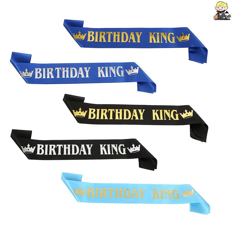 [CLA] Birthday King Sash for Men Boy Happy 16th 18th 20th 30th Birthday Party Decor [TH]